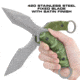 Reapr SLAMR Fixed Blade Knife, 4.75in, 420 Stainless Steel, Matte Stainless, 11010