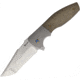 Reate Knives Augustus Framelock Micarta Folding Knife, 3.5 satin finish Bohler M390 stainless modified t, Bead blast finish titanium handle with green micar, REA067 / AUGUSTUS GREEN MICART