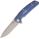 Reate Knives Epoch Framelock Blue Folding Knife,3.75in,Standard Edge,Drop Point,Stonewash,Blue,Titanium Handle REAEP1
