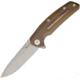 Reate Knives Epoch Framelock Bronze Folding Knife,3.75in,Standard Edge,Drop Point,Stonewash,Titanium Handle REAEP2