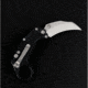 Reate Knives EXO-K Black SW Folding Knife, 4.5in Closed, 3in Stonewash Bohler N690 SS Karambit Blade, Black Oxide Aluminum Handle, EXO-K BLK SW
