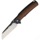 Reate Knives Jack 2.0 Linerlock Folding Knife, Black, Black PVD coated titanium handle with brown micart, REA078