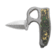 Reate Knives Reate EXO-D Button Lock Knife BB Ti + Toxic Storm FatCarbon 2.7" Belt Satin, Black/Gray/Green, ELMAX, adult, BHQ-212713