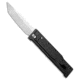 Reate Knives Reate EXO-OG Tanto OTF Gravity Knife Black Frag Alum 3.75" Satin Elmax *DISC*, Black, Elmax, adult, BHQ-229879
