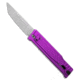Reate Knives Reate EXO-OG Tanto OTF Gravity Knife Purple Frag Aluminum 3.75" Satin Elmax, Purple, Elmax, adult, BHQ-225998
