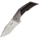 Reate Knives T3000 Framelock Folding Knife, Gray screws, handle with carbon fiber inlay, Bead blast finish titanium, T3000 CF BB