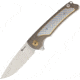 Reate Knives Wave Titanium Framelock Folding Knife,3.25in,Bohler M390 Steel,Stonewash,Stonewash Titanium Handle REAWAVE