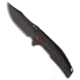 Reate Knives Jack Jr. Folding Knife, 3.50in, CPM S30V, Clip Point Blade, Aluminum, Carbon Fiber, Black Handle, w/ Red Accents, Black/Black, 8.00 inch, BHQ-221643