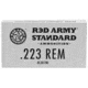 Red Army Standard .223 Remington 55 Grain Full Metal Brass Jacket Steel Cased Centerfire Rifle Ammo, 20 Rounds, AM3269