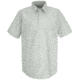Red Kap Industrial Stripe Work Shirt, White/Green Stripe, SSM SP20GWSSM