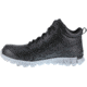 Reebok Sublite Cushion Athletic Mid Cut, Alloy Toe Work Shoe - Mens, Medium, Waterproof, Black/Grey, 4, 690774498860