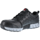 Reebok Sublite Cushion Athletic Oxford, Alloy Toe Mid Work Shoe - Women's, 10 US, Wide, Black/Grey, 690774452183