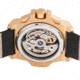 Reign Commodus Automatic Skeleton Leather-Band Watch, Rose Gold/Black, One Size, REIRN4005