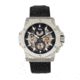 Reign Commodus Automatic Skeleton Leather-Band Watch, Silver/Black, One Size, REIRN4002