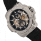 Reign Commodus Automatic Skeleton Leather-Band Watch, Silver/Black, One Size, REIRN4002