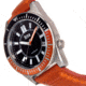 Reign Francis Leather-Band Watch w/Date, Black/Orange, One Size, REIRN6305