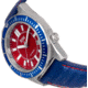 Reign Francis Leather-Band Watch w/Date, Blue/Red, One Size, REIRN6306