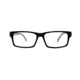 Reks Rectangle Eyeglasses, HD Polycarbonate Signature, Brown, Single Vision, rec-trans-poly-sig