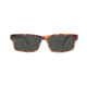 Reks Tortoise Rectangle Eyeglasses, HD Polycarbonate Polarized, Smoke, Single Vision, tor-rec-sg-hd-poly-pol