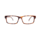 Reks Tortoise Rectangle Eyeglasses, Trivexa Signature, Brown, Single Vision, tor-rec-t-triv-sig