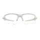 Reks White Sling-Blade Eyeglasses, HD Polycarbonate Mirrors, Blue, Single Vision, w-slibla-trans-poly-mirrors