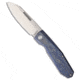 Remette RT-Squirrel Slip Joint Folding Knife, 2.83in, Bohler M390 Stainless Steel, Sheepsfoot Blade, Titanium, Blue Handle, Blue/Gray, 7.09 inch, BHQ-217187