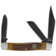 Remington Cutlery Back Woods Stockman Folding Knife, 4in Closed Length, Stone-Washed Steel Blade, Bone Handle, 15645