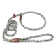 Remington Sporting Dog Braided Rope Leash, Green-White, Slip, 6 ft. R0216-GRW06