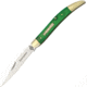 Remington Totem Toothpick Green Folding Knife,3.625in,Long Clip,Green,Bone Handle R11913