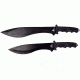 Renegade Tactical Steel Deep Woods Cobra Machete Set of 2, Black RT134