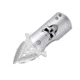 Renegade Tactical Steel Fast Clip - Silver Skull, 1.5in 420 Stainless Blade, Aluminum Handle, RT136