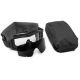 Revision Desert Locust Ballistic Goggles Essential Kit, Black w/ Clear, Solar Lenses