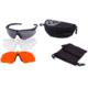 Revision FT-2 Shooting Glasses, Black Frame, Clear &amp; Smoke Lens, Large, 4-0152-0316