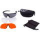 Revision FT-2 Shooting Glasses, Black Frame, Clear &amp; Smoke Lens, Large, 4-0152-0316