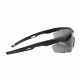 Revision Stingerhawk Eyewear System US Military Kit,Black Frame,Clear and Smoke Lens,Head Strap,Microfiber Pouch and Case 4-0152-0001