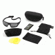 Revision Unisex Shadowstrike Ballistic Sunglass Deluxe, Black, w/ Clear, Solar, Yellow Lenses 4-0750-0203