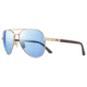 Revo Raconteur Single Vision Prescription Sunglasses, Gold Frame, Polarized, RE 1011 04 BLSV
