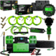 Rhino Usa Dual Air Compressor + 4-Wheel Inflator Bundle, AC-COMP-TI4W-GRN