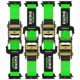 Rhino USA E-Track Ratchet Tie-Down Straps, 4 per Pack, Green, 2inch x 16 ft, TD-SSET4X16-GRN