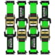 Rhino USA E-Track Ratchet Tie-Down Straps, 4 per Pack, Green, 2inch x 16 ft, TD-SSET4X16-GRN