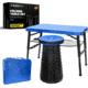 Rhino USA Folding Camping Table w/ Stool Set, Blue, One Size, CA-FRTABSTL-BLU