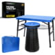 Rhino USA Folding Camping Table w/ Stool Set, Blue, One Size, CA-FRTABSTL-BLU