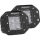 Rigid Industries D-Series PRO Flush Mount Diffused Light, Pair, Black, 212513