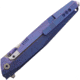 Rike Knife 1707SB Tiium Blue Framelock Folding Pocket Folding Knife, 3.75in Satin M390 SS Drop Point, Blue Anodized Titanium Handle, Pocket Clip, Black Nylon Zippered Case, Blue, 1707S BLUE