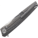 Rike Knife 803 Kwaiken Framelock Folding Knife, 3.5in Satin Bohler M390 SS Drop Point, Gray Anodized Titanium Handle With Carbon Fiber Inlay, Pocket Clip, Black Nylon Case, RK803CH-DG