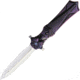Rike Knife Amulet Linerlock Purple Folding Knife, 3.75 mirror finish double edge Bohler M390 stainl, Black and purple sculpted titanium handle, RKAMULETBP