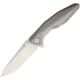 Rike Knife Framelock M390 Blade Folding Knife, 3.25in Satin Bohler M390 SS Drop Point, Gray Titanium Handle, Pocket Clip, Black Nylon Case, RK1508S