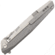 Rike Knife Kwaiken M390 Blade with Gray Matte Tiium Handle, 3.75in Satin Cpm S35Vn SS Tanto Blade, Gray Matte Titanium Handle, RK1507T