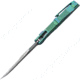 Rike Knife M1 Framelock Folding Knife, 4in S35Vn SS Tanto Blade, Green Stonewash Titanium Handle, Pocket Clip, Thumb Pull, Stonewash And Satin Blade, Black Nylon Case, M1 GREEN