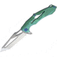 Rike Knife M1 Framelock Folding Knife, 4in S35Vn SS Tanto Blade, Green Stonewash Titanium Handle, Pocket Clip, Thumb Pull, Stonewash And Satin Blade, Black Nylon Case, M1 GREEN